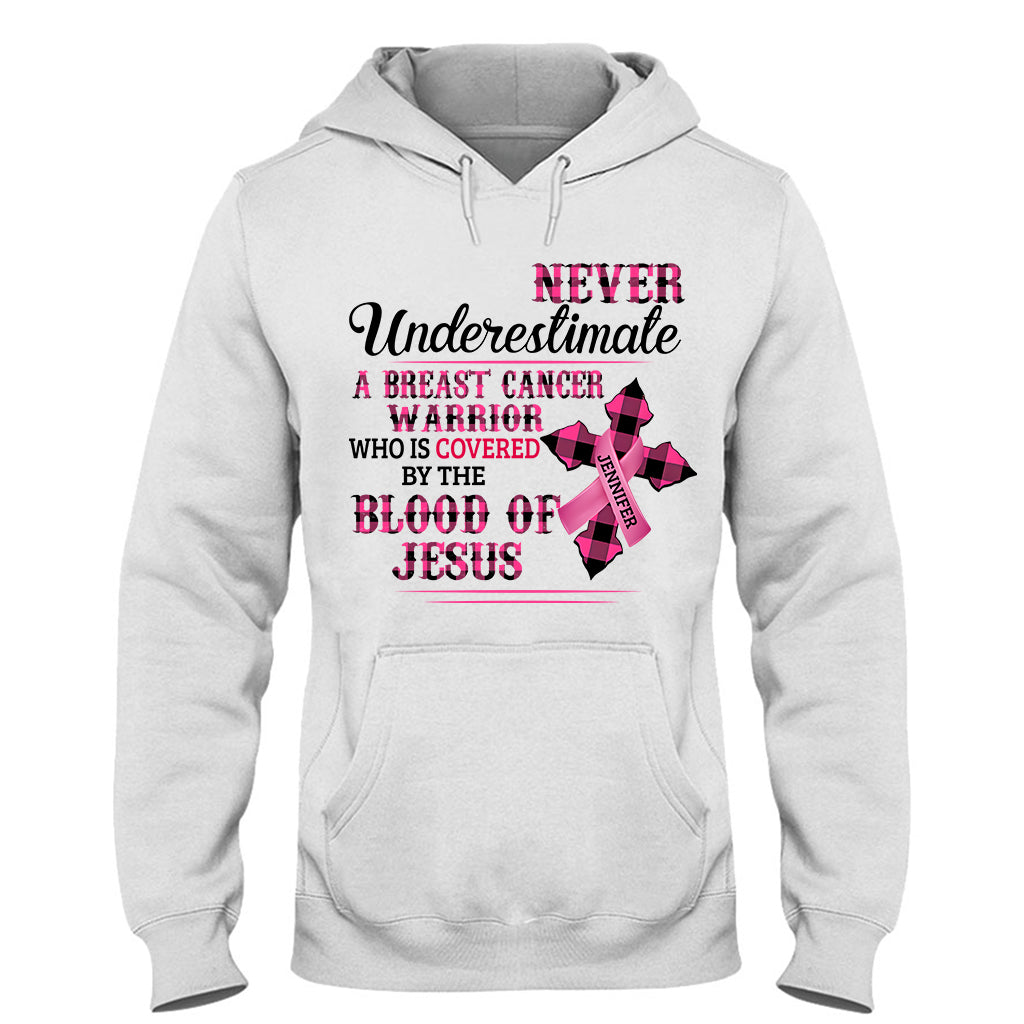 Ruban rose de la foi chrétienne - T-shirt et sweat à capuche personnalisés pour la sensibilisation au cancer du sein