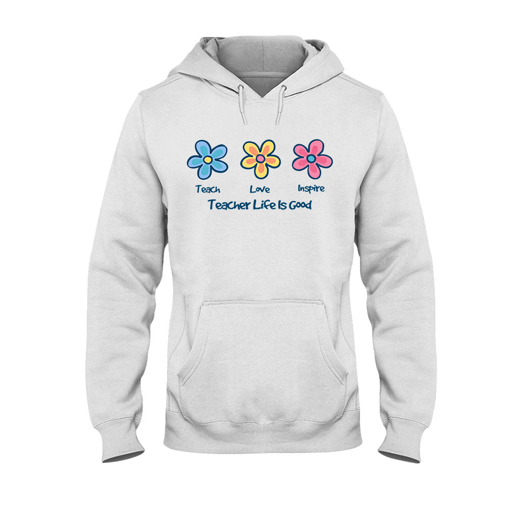 Enseigner, aimer, inspirer - T-shirt et sweat à capuche personnalisés pour enseignants