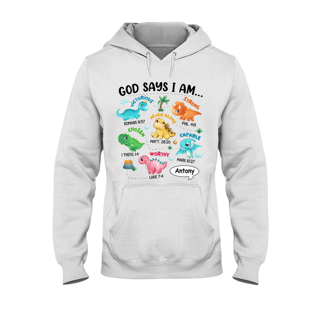 Für Enkelsohn: Ich bin ein Dinosaurier – personalisiertes T-Shirt und Hoodie