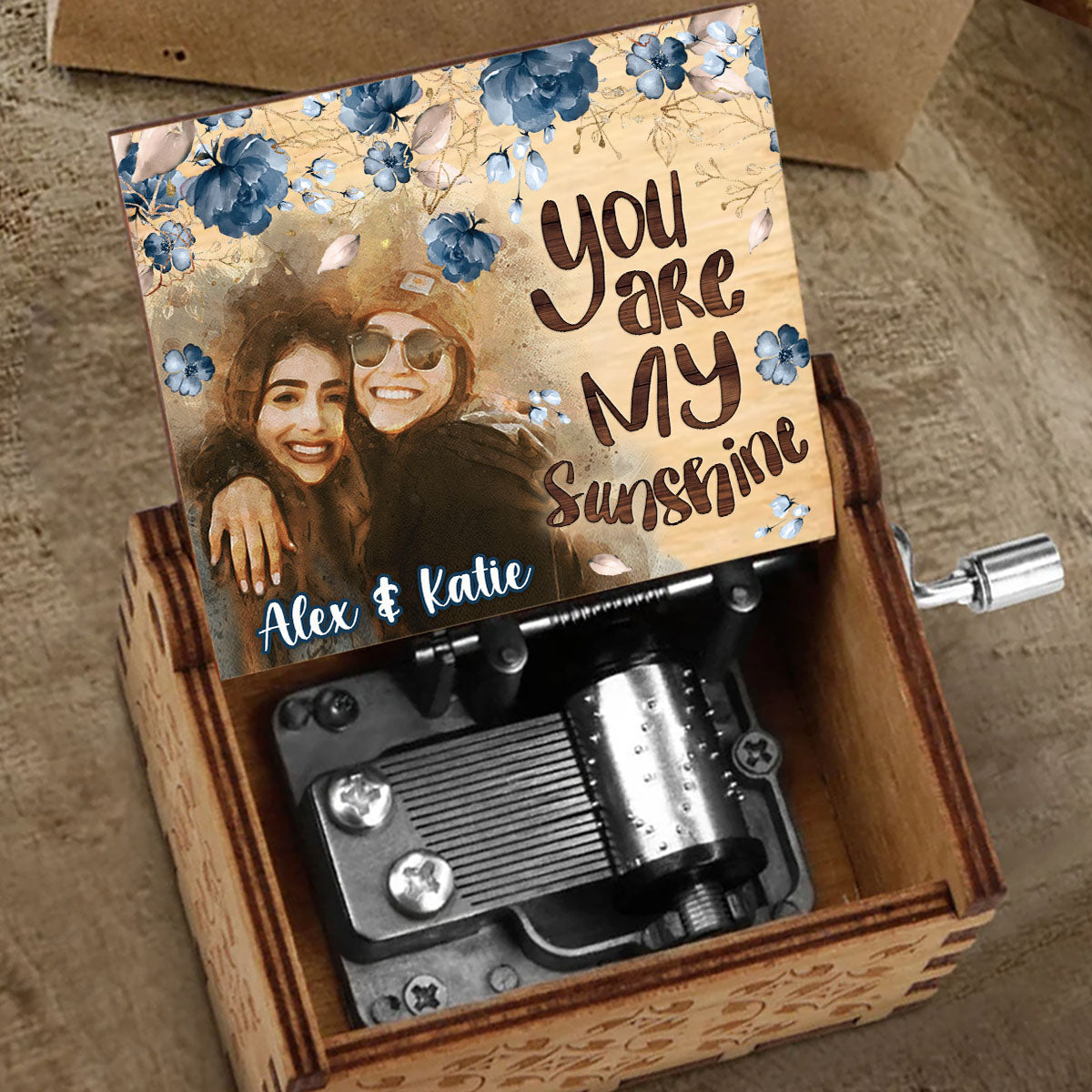 You Are My Sunshine - Personalized Bestie Hand Crank Music Box