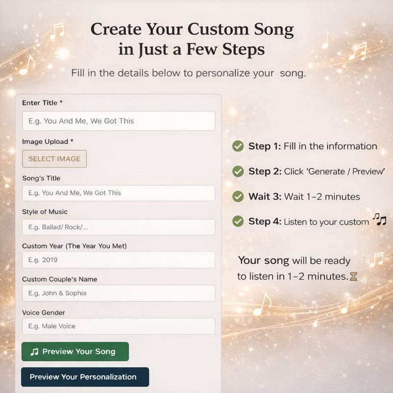 Transform Your Love Into A Song - Personalized Couple Music Fridge Magnet