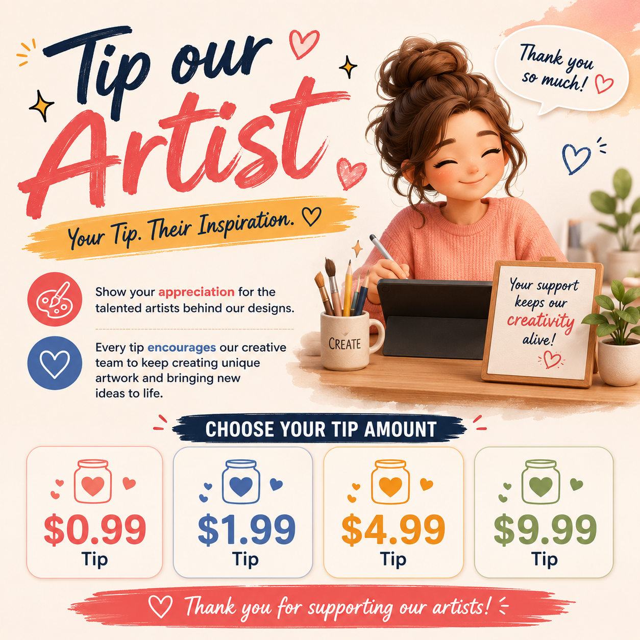Tip our Artist