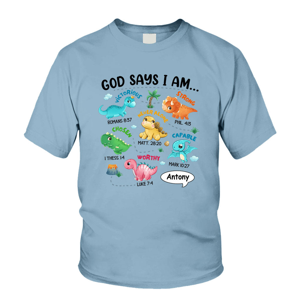 Für Enkelsohn: Ich bin ein Dinosaurier – personalisiertes T-Shirt und Hoodie