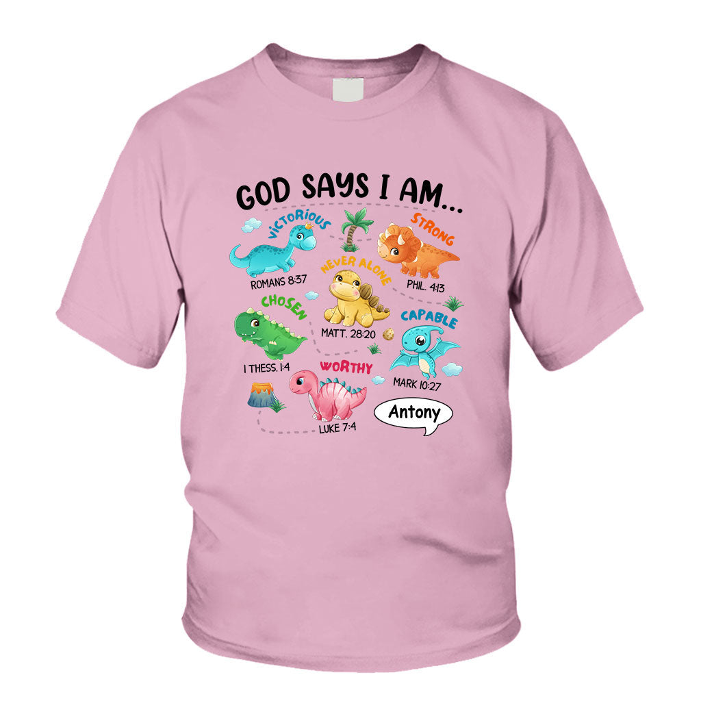Für Enkelsohn: Ich bin ein Dinosaurier – personalisiertes T-Shirt und Hoodie