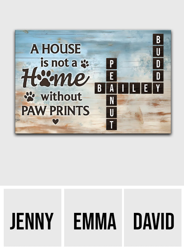Décoration murale avec empreintes de pattes - Toile et affiche personnalisées pour chiens