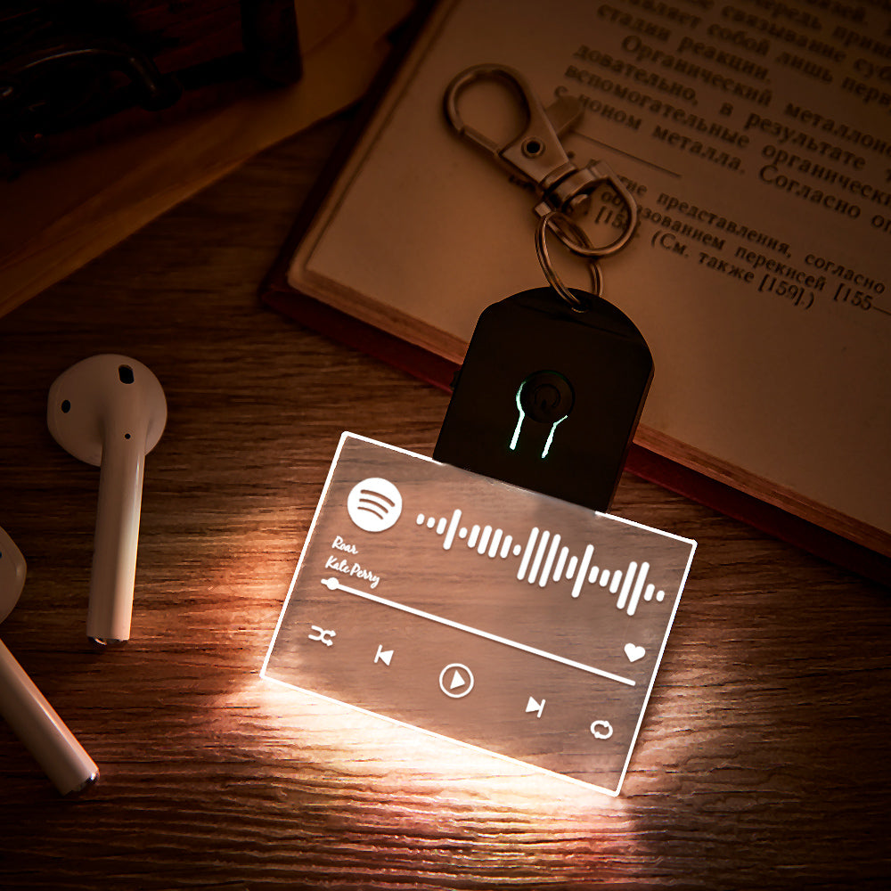 Custom Music Code Led Light Music Code Led Keychain - gift for anyone - Personalized Keychain