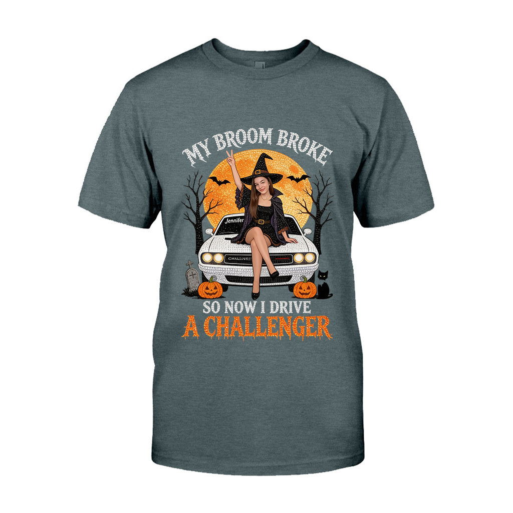 My Broom Broke Funny Halloween - Personalized Car Lover T-shirt And Hoodie