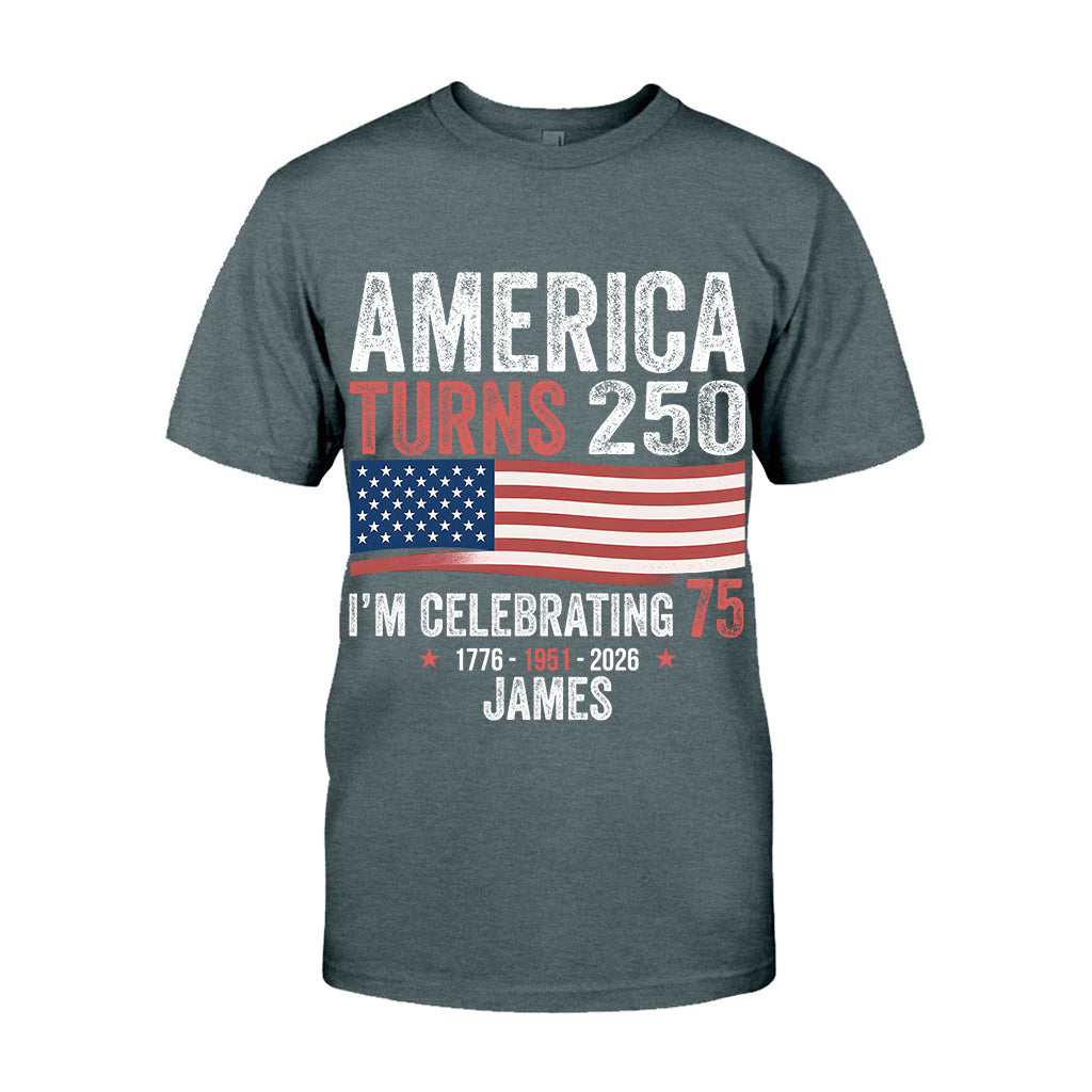 USA 250th Anniversary, Birthday Gift - Personalized Birthday T-shirt And Hoodie