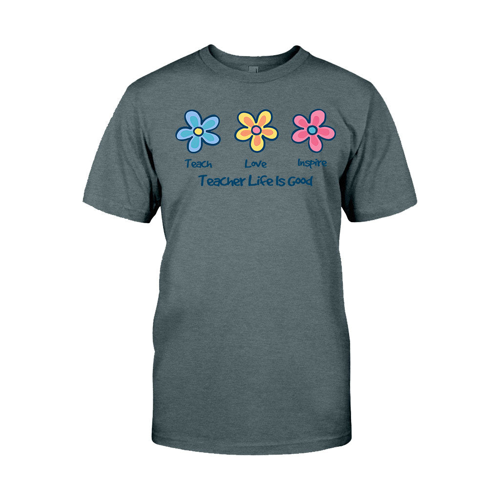 Enseigner, aimer, inspirer - T-shirt et sweat à capuche personnalisés pour enseignants