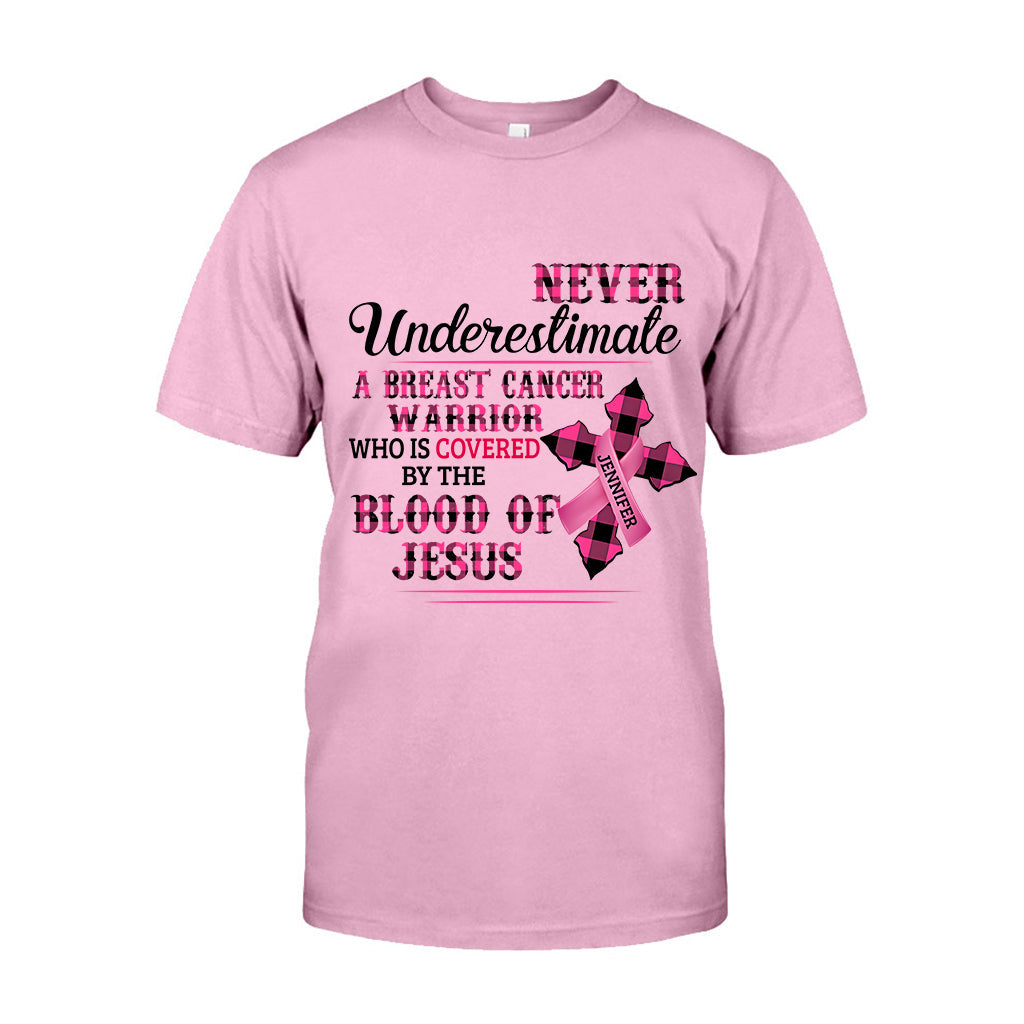 Ruban rose de la foi chrétienne - T-shirt et sweat à capuche personnalisés pour la sensibilisation au cancer du sein