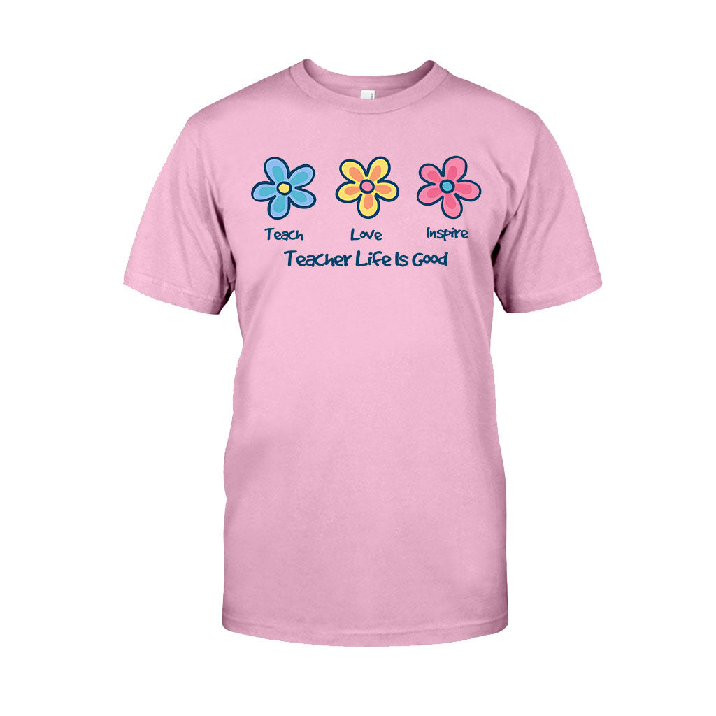 Enseigner, aimer, inspirer - T-shirt et sweat à capuche personnalisés pour enseignants