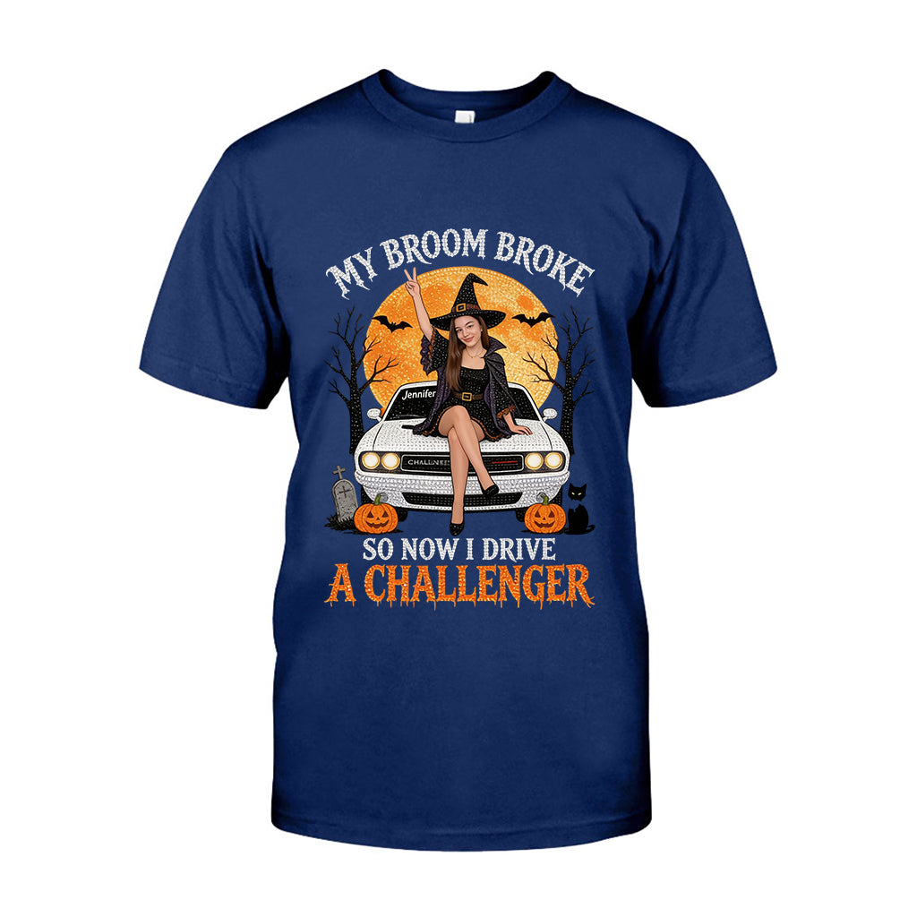 My Broom Broke Funny Halloween - Personalized Car Lover T-shirt And Hoodie