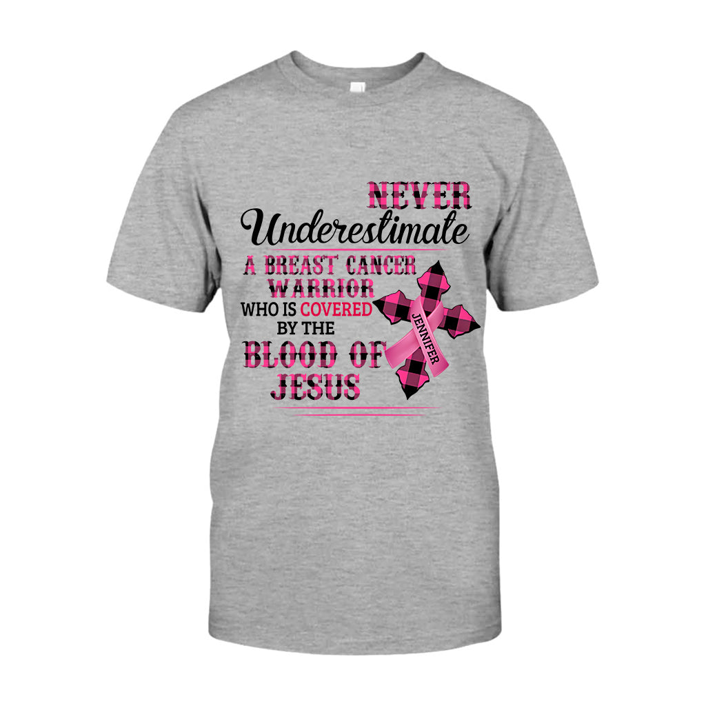 Ruban rose de la foi chrétienne - T-shirt et sweat à capuche personnalisés pour la sensibilisation au cancer du sein