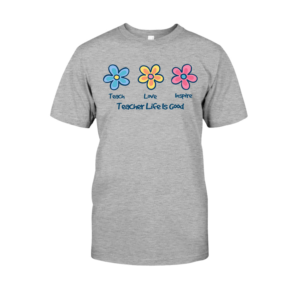 Enseigner, aimer, inspirer - T-shirt et sweat à capuche personnalisés pour enseignants