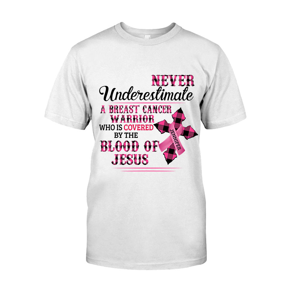 Ruban rose de la foi chrétienne - T-shirt et sweat à capuche personnalisés pour la sensibilisation au cancer du sein