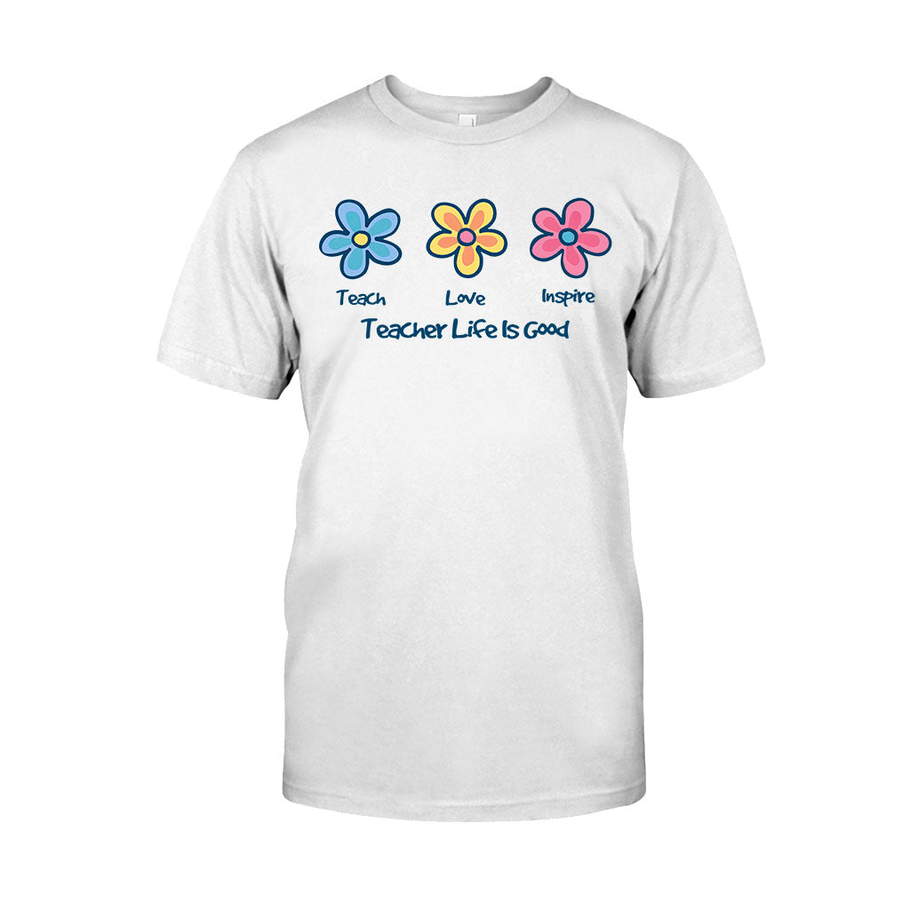 Enseigner, aimer, inspirer - T-shirt et sweat à capuche personnalisés pour enseignants