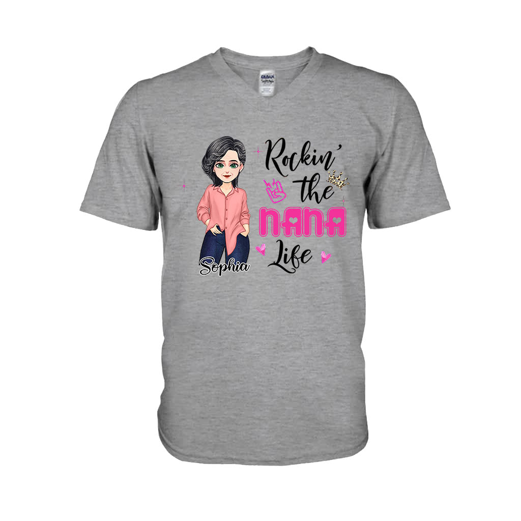 Rockin' The Nana Life - Gift for grandma, mom - Personalized T-shirt And Hoodie
