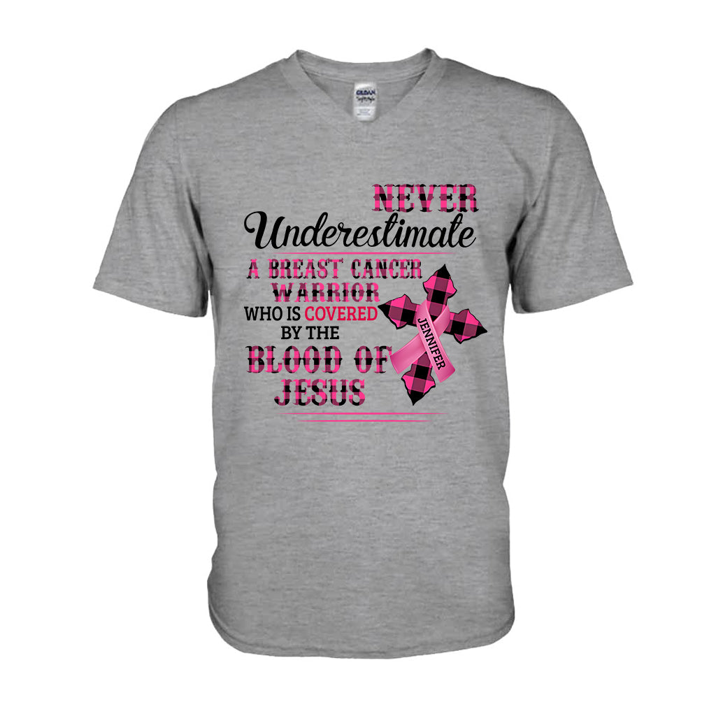 Ruban rose de la foi chrétienne - T-shirt et sweat à capuche personnalisés pour la sensibilisation au cancer du sein