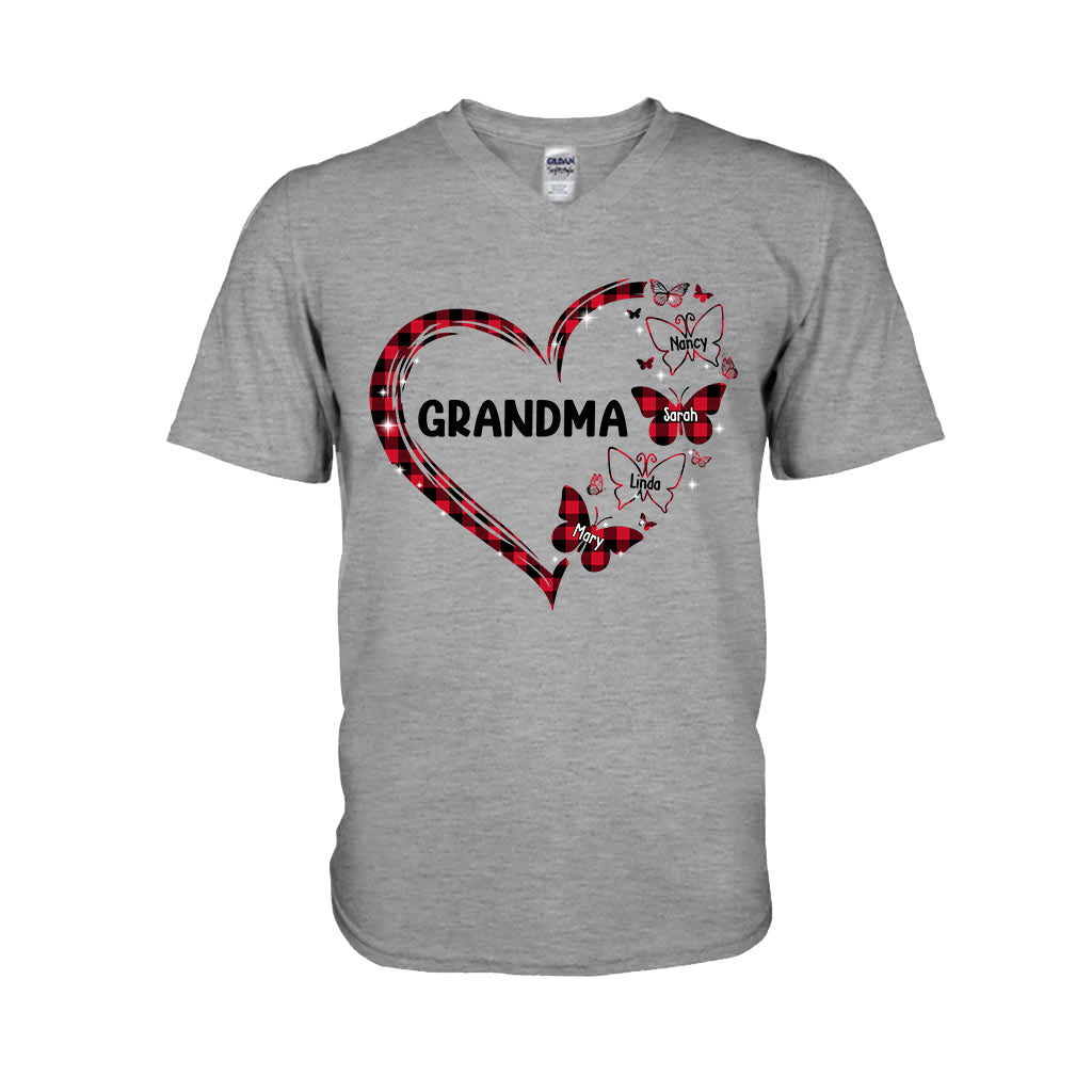 Grandma Butterfly - Gift for grandma, mom - Personalized T-shirt And Hoodie