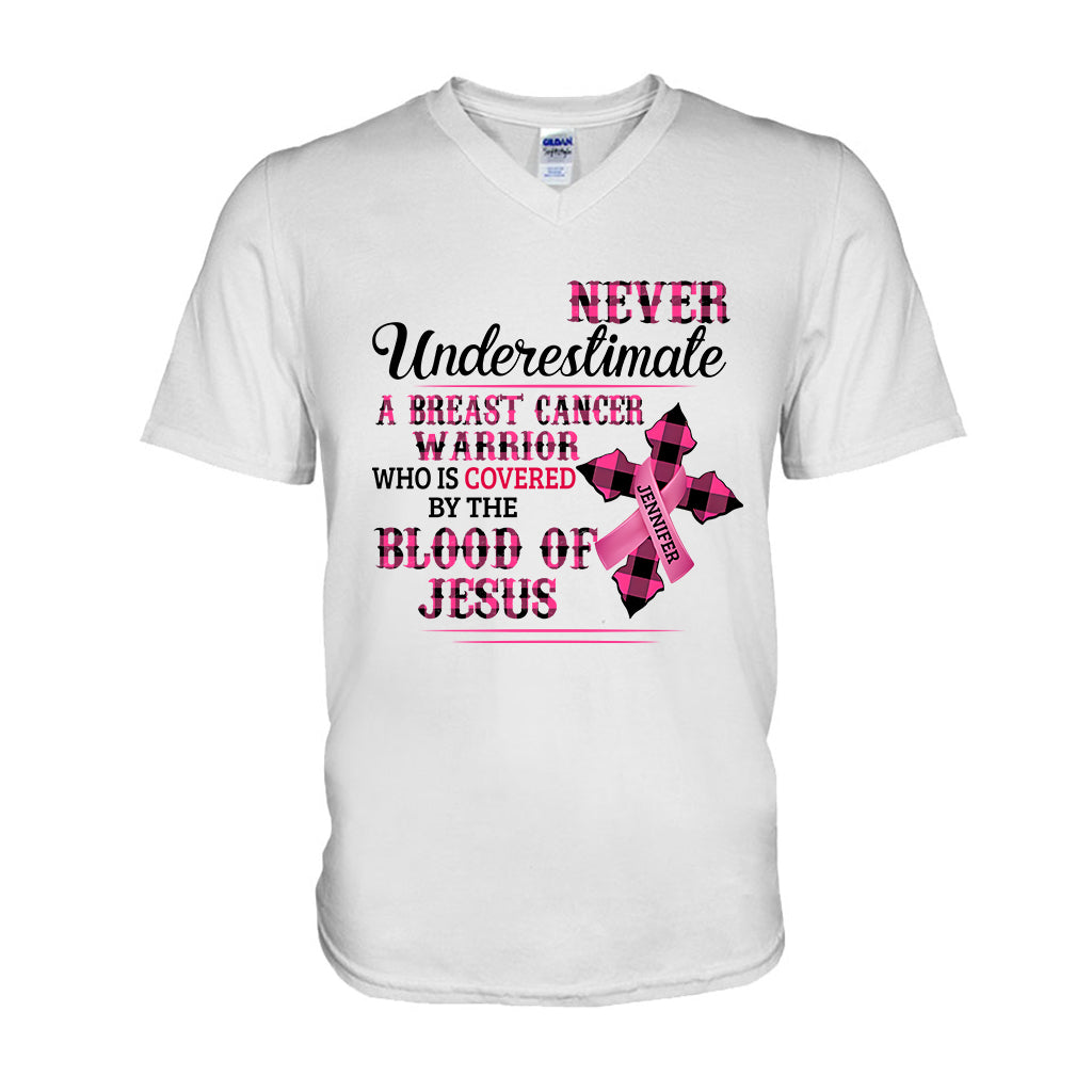 Ruban rose de la foi chrétienne - T-shirt et sweat à capuche personnalisés pour la sensibilisation au cancer du sein