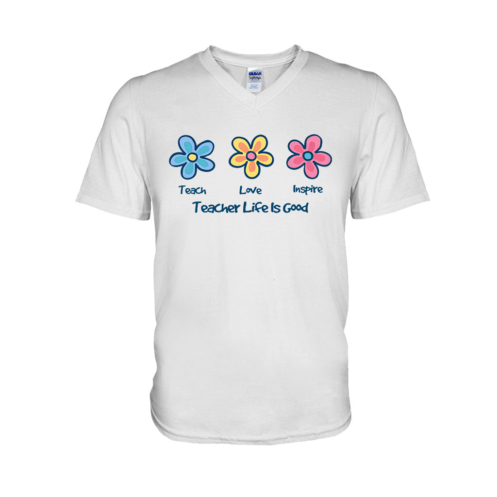 Enseigner, aimer, inspirer - T-shirt et sweat à capuche personnalisés pour enseignants