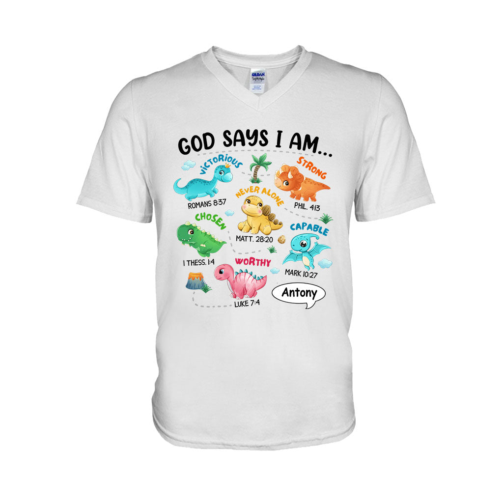 Für Enkelsohn: Ich bin ein Dinosaurier – personalisiertes T-Shirt und Hoodie