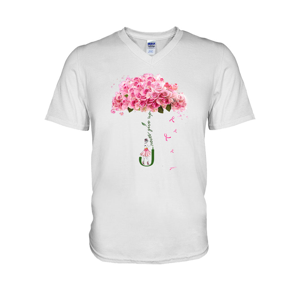 Niemals aufgeben – T-Shirt und Hoodie zur Sensibilisierung für Brustkrebs