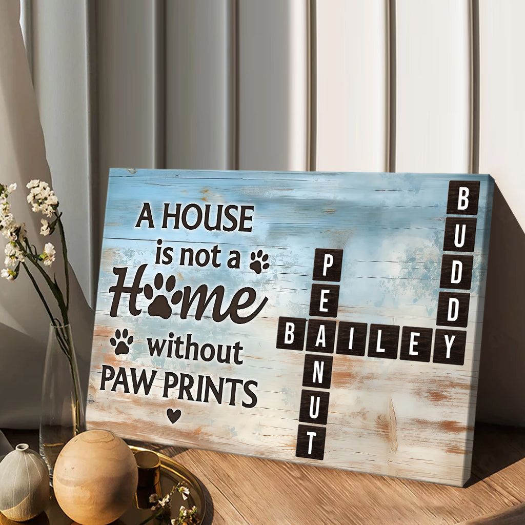Décoration murale avec empreintes de pattes - Toile et affiche personnalisées pour chiens