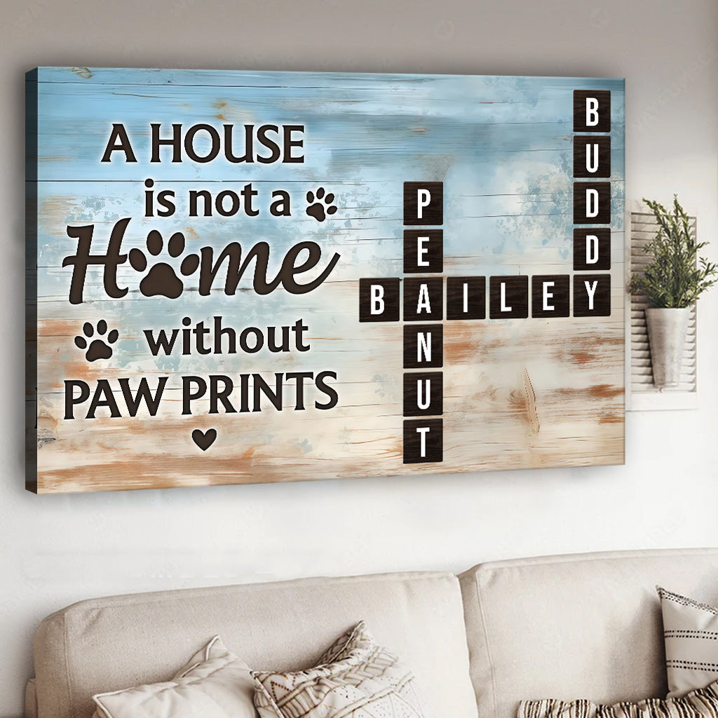 Décoration murale avec empreintes de pattes - Toile et affiche personnalisées pour chiens