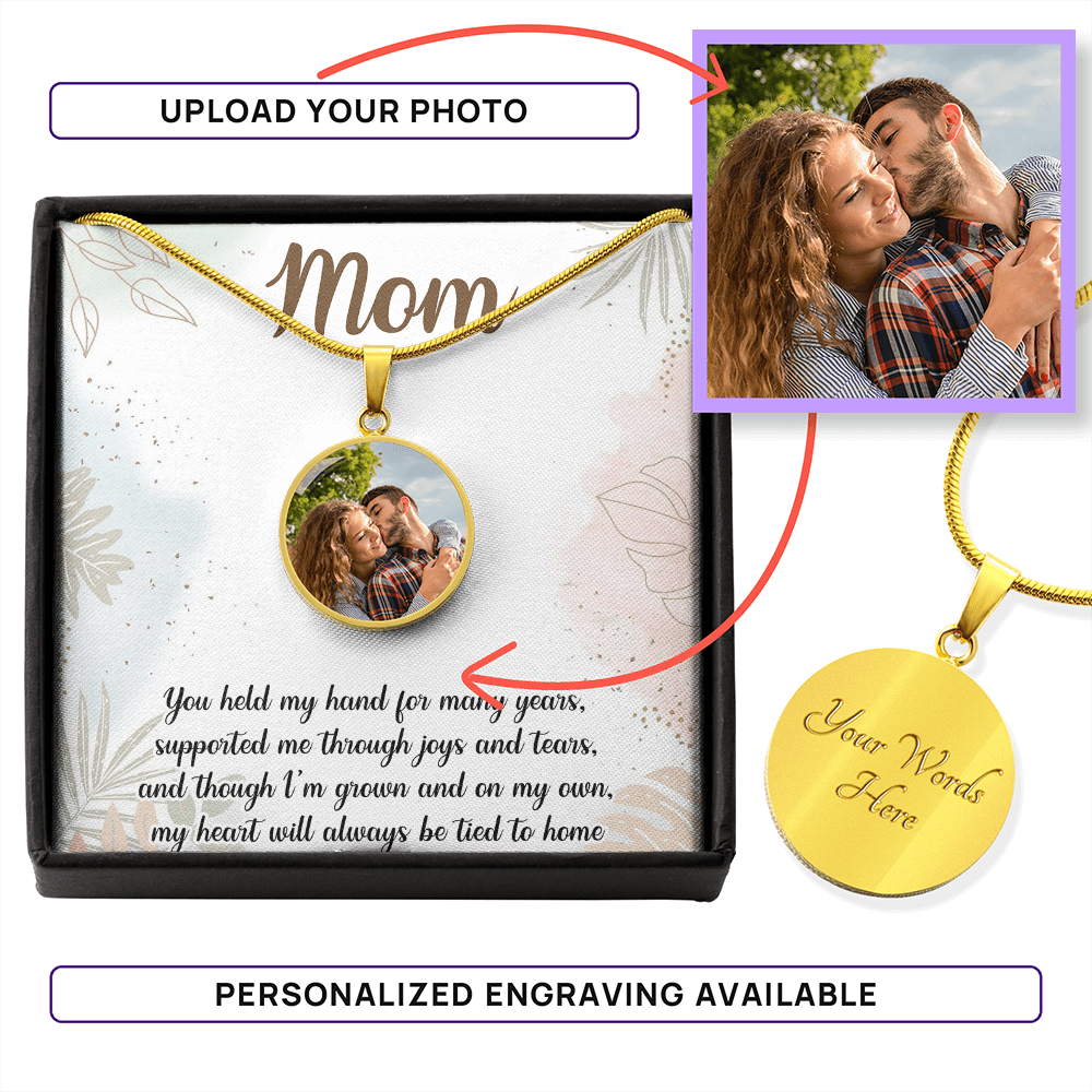 Geburtstagsblume – Geschenk für Mama, Ehefrau, Freundin, Oma – Personalisierte runde Anhängerkette – mth5829 Mama