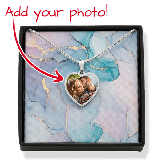 Merci maman - Cadeau pour maman, grand-mère, épouse, petite amie, fille - Collier pendentif cœur personnalisé - mth5888