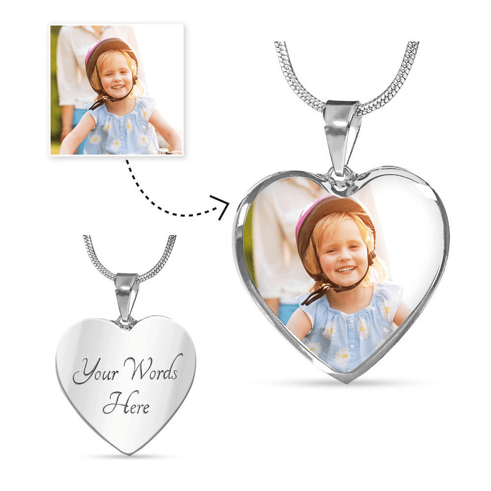 I Will Send Them Without Wings - Personalized Cat Heart Pendant Necklace cat6401