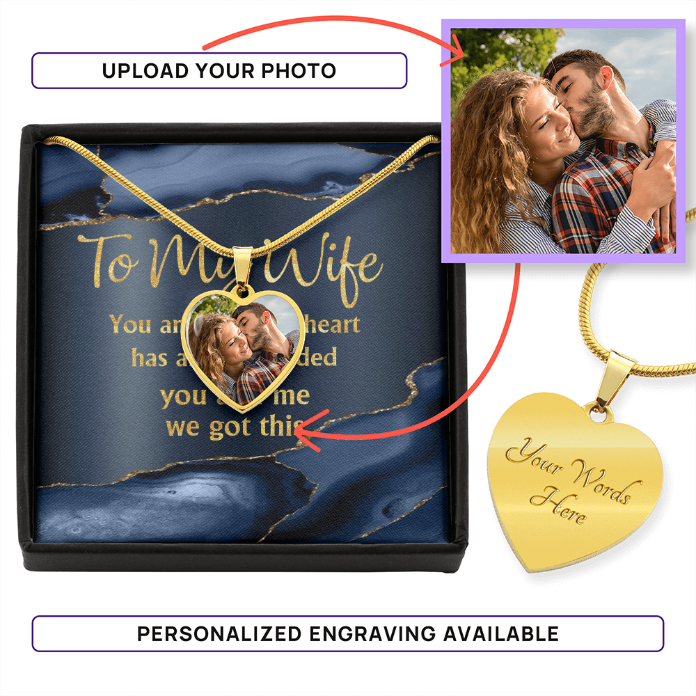 À ma femme - Collier pendentif cœur cauchemar personnalisé pour couple - jak6928