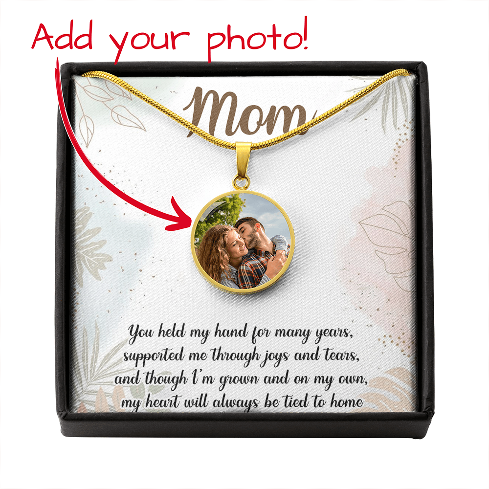 Geburtstagsblume – Geschenk für Mama, Ehefrau, Freundin, Oma – Personalisierte runde Anhängerkette – mth5829 Mama