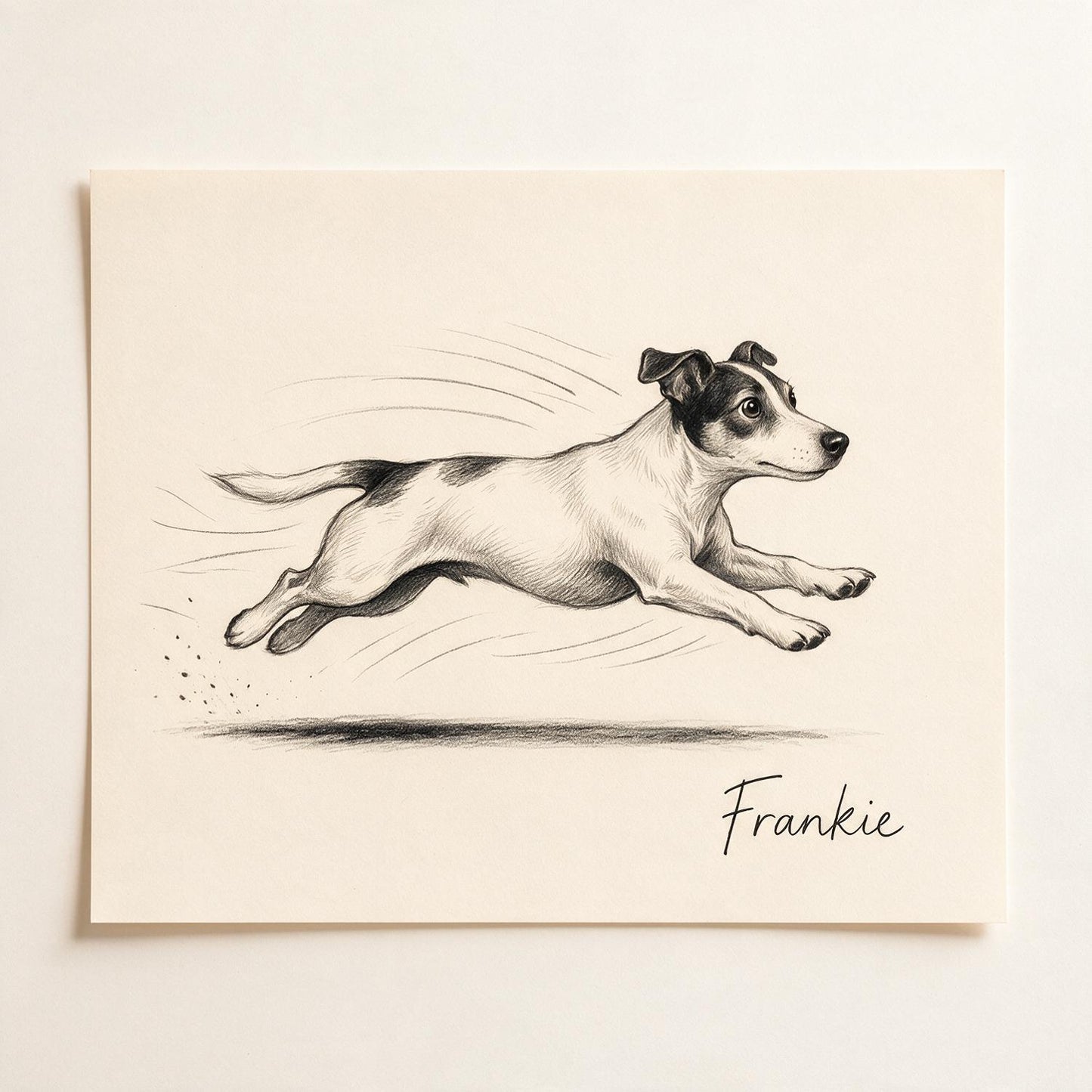 Personalized Zoomies Dog Vintage Sketch Poster - Custom Pet Name Wall Art Gift For Dog Lovers