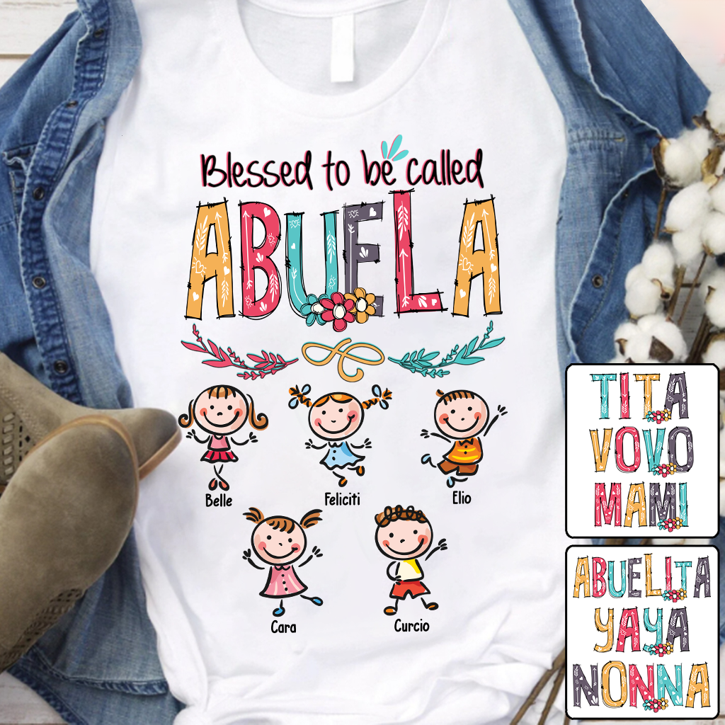 Dios Me Regaló Dos Títulos - Personalized Grandma T-shirt And Hoodie
