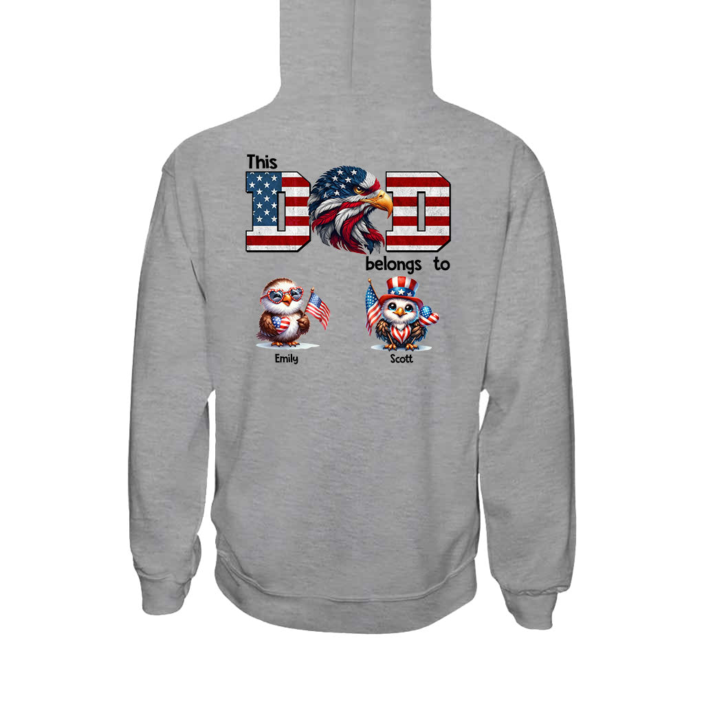 Eagle Dad Papa - Personalized Father T-shirt and Hoodie