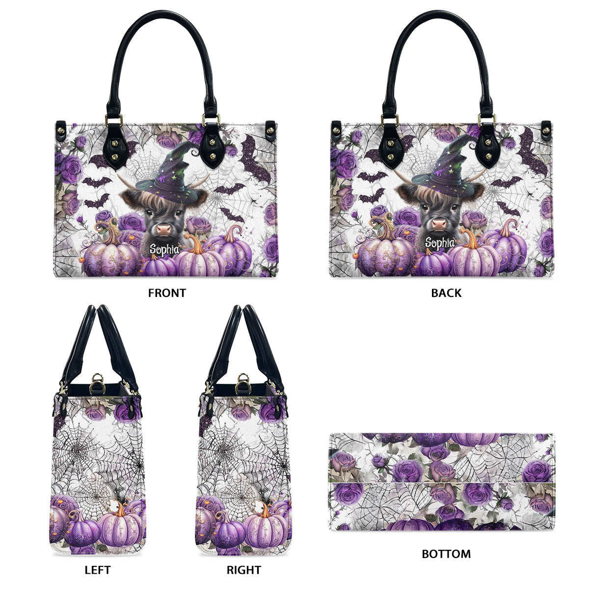 A Little Witch - Personalized Leather Handbag