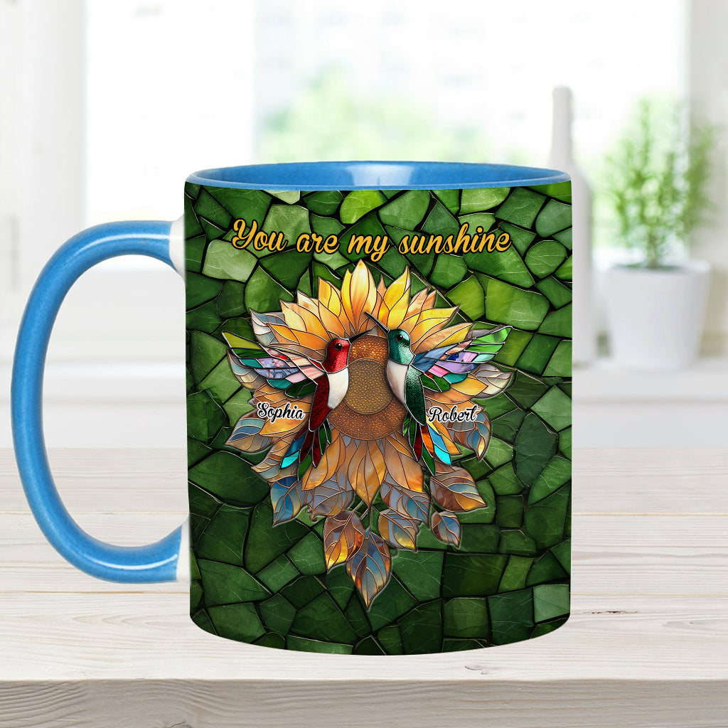 You Are My Sunshine - Personalized Couple Accent Mug