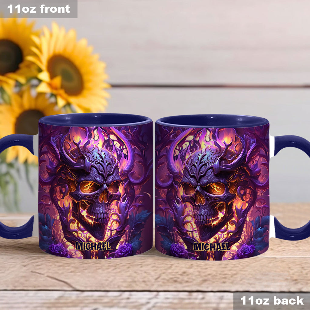 Fire and Fury - Personalized Skull Accent Mug