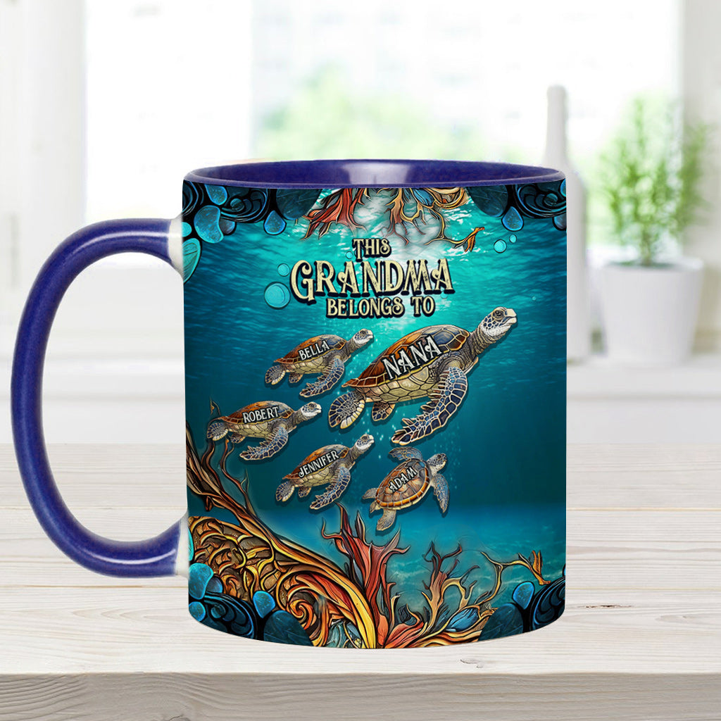 This Grandma Belongs To - Personalized Grandma Accent Mug
