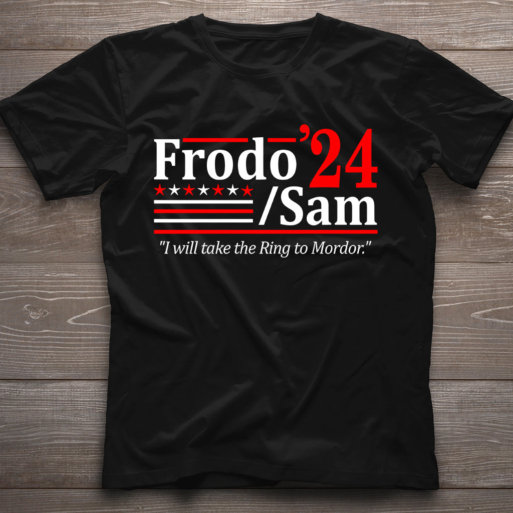Élection du duo du Hobbit 2024 - J'apporterai l'Anneau - T-shirt unisexe doux et humoristique, inspiré des livres, des films et du cosplay - Tailles XS à 6XL