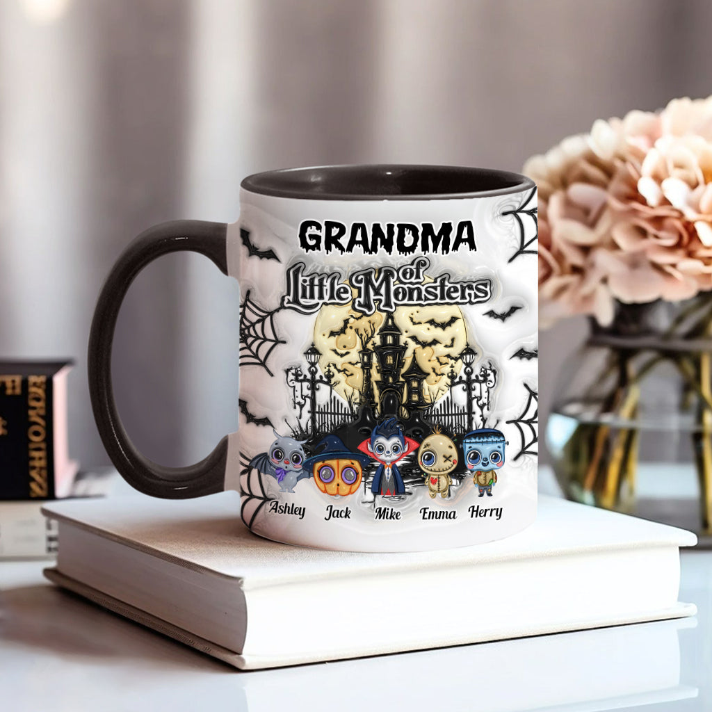 Grandma Of Little Nightmares - Personalized Grandma Accent Mug