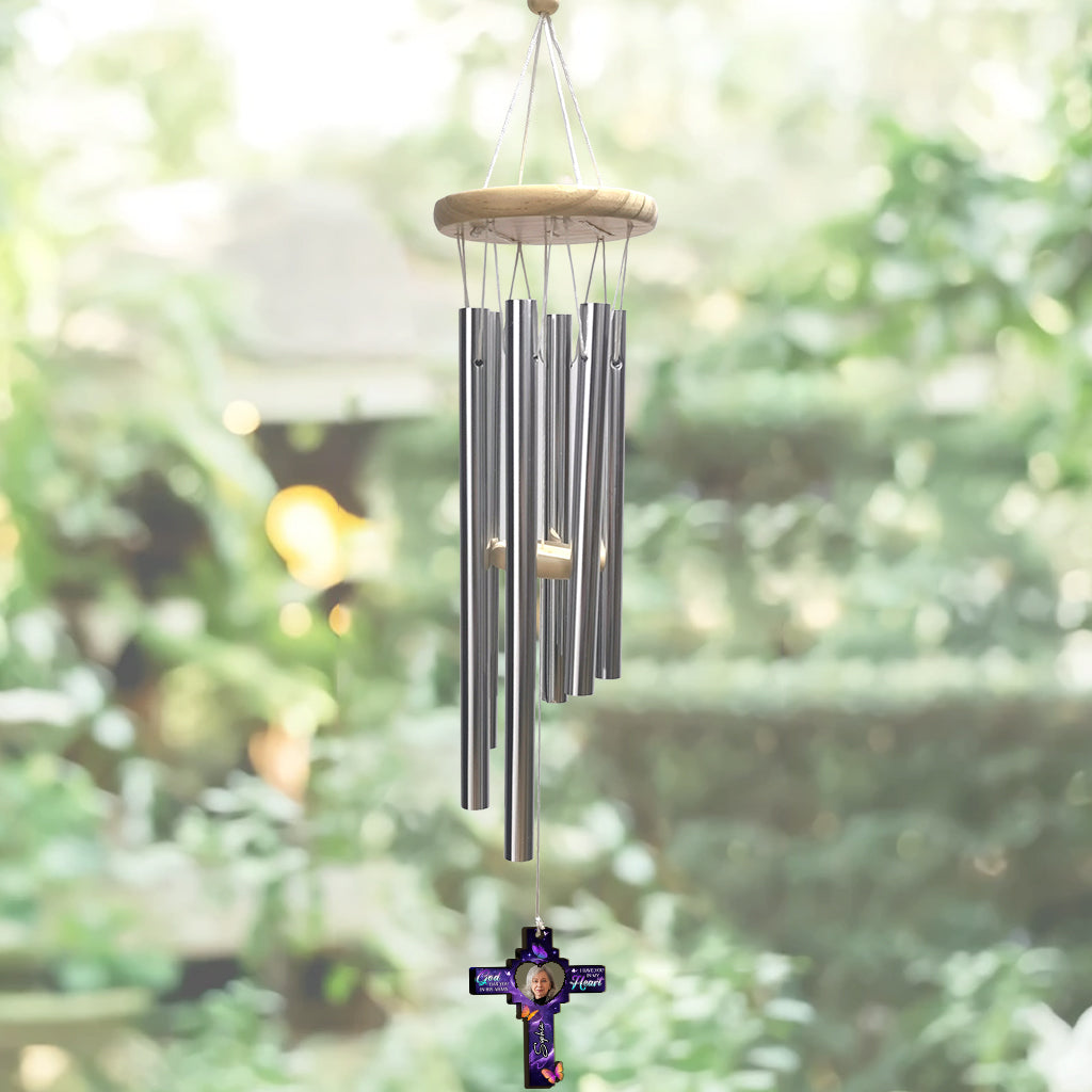 God Has You In His Arm, I Have You In My Heart - Personalized Memorial Wind Chime