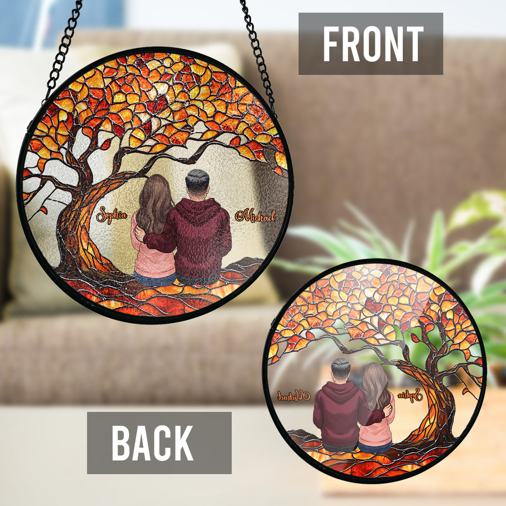 You & Me We Got This - Personalized Couple Stained Glass Suncatcher