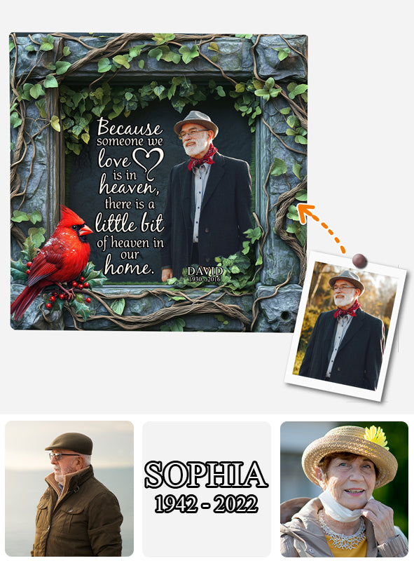 You Left Me Beautiful Memories - Personalized Memorial Square Shaped Stone