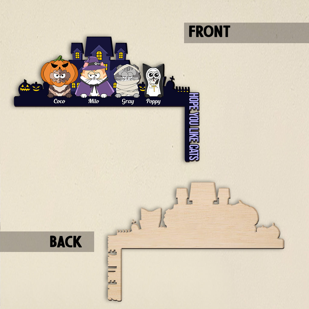 Hope You Like Cats - Personalized Cat Door Frame Decoration