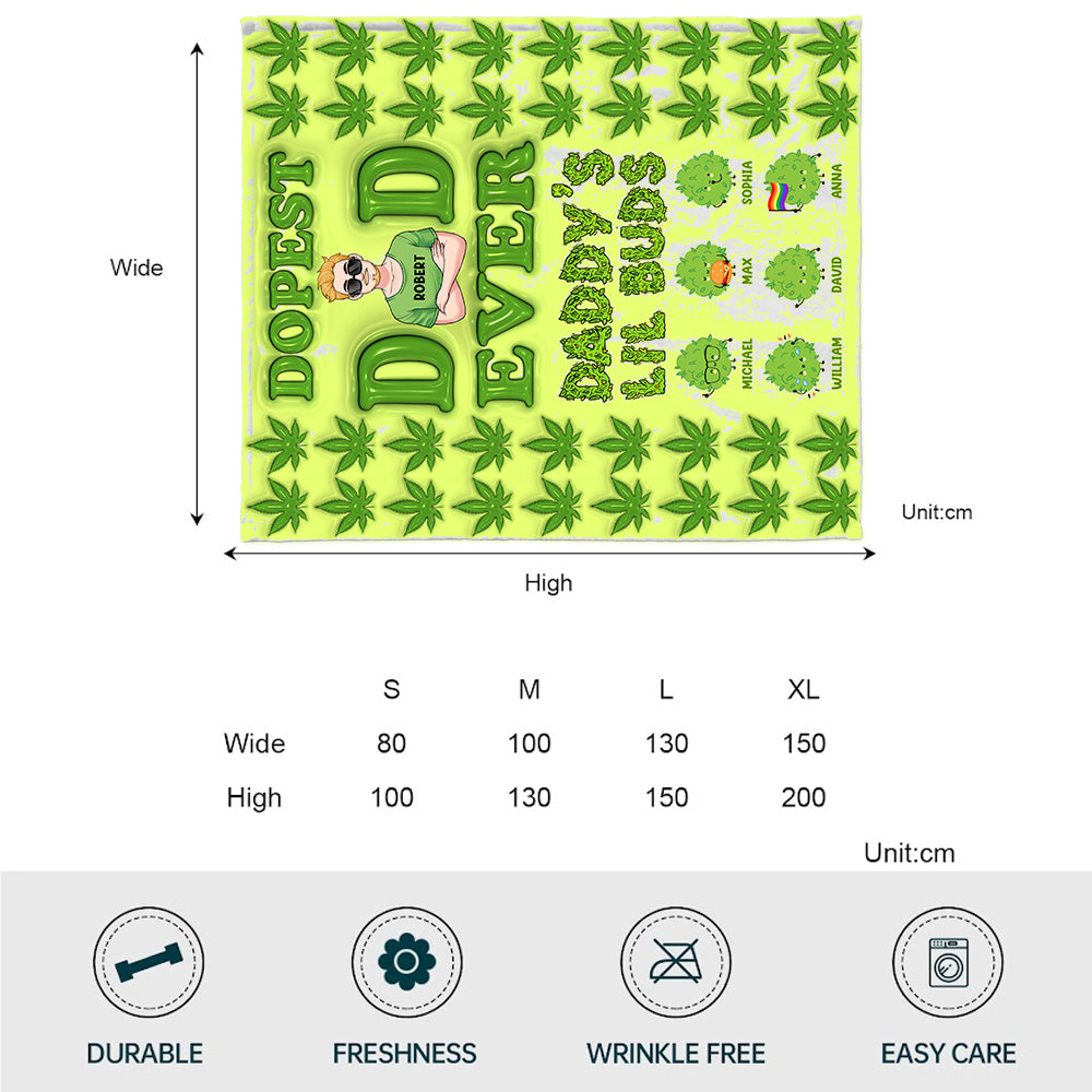 Dopest Dad Ever - Personalized Father Blanket