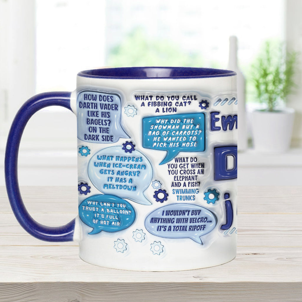 Dad Jokes Emergency - Personalized Father Accent Mug