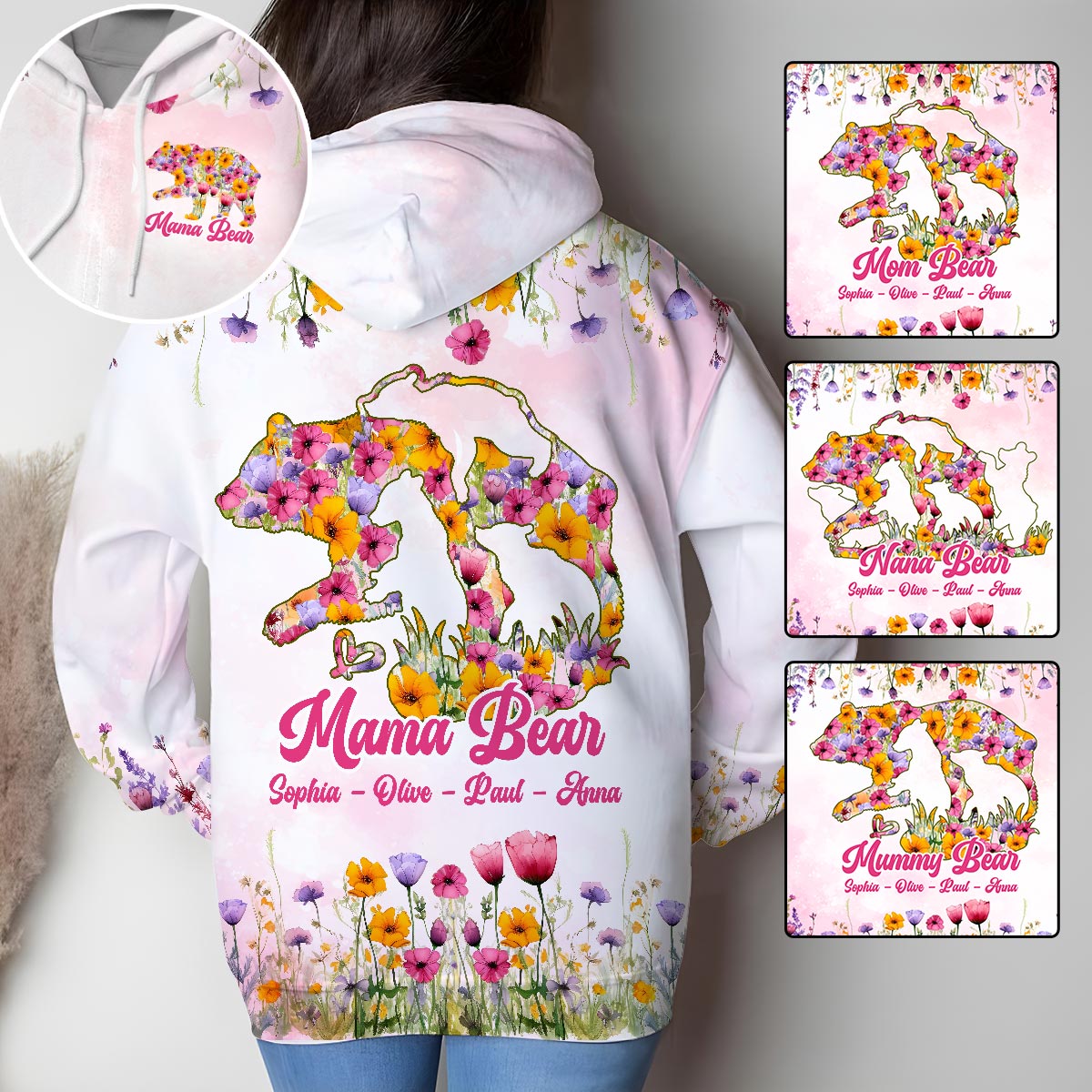 Mama Bear - Personalized Mother All Over Shirt